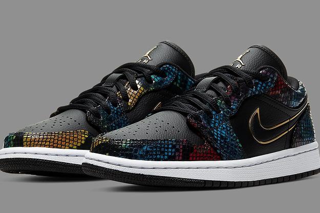 A Multicolor Snakeskin Print Covers This Air Jordan 1 Low | Complex