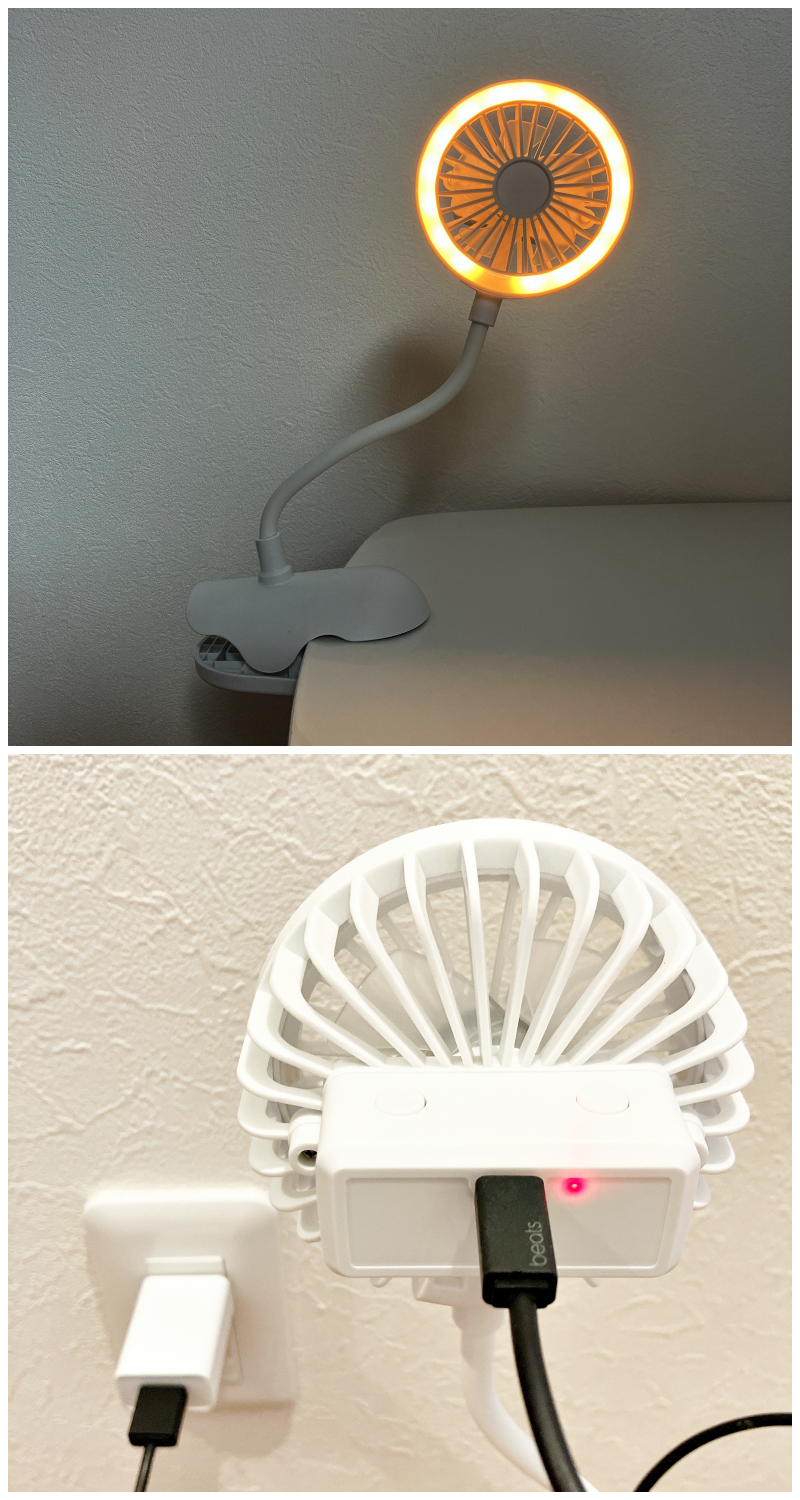 DAISO(ダイソー)のおすすめ便利グッズ「ミニファン(フレキシブルネック、クリップ付)」