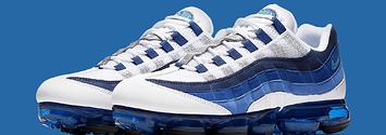 Air vapormax 95 clearance white/french blue men's shoe