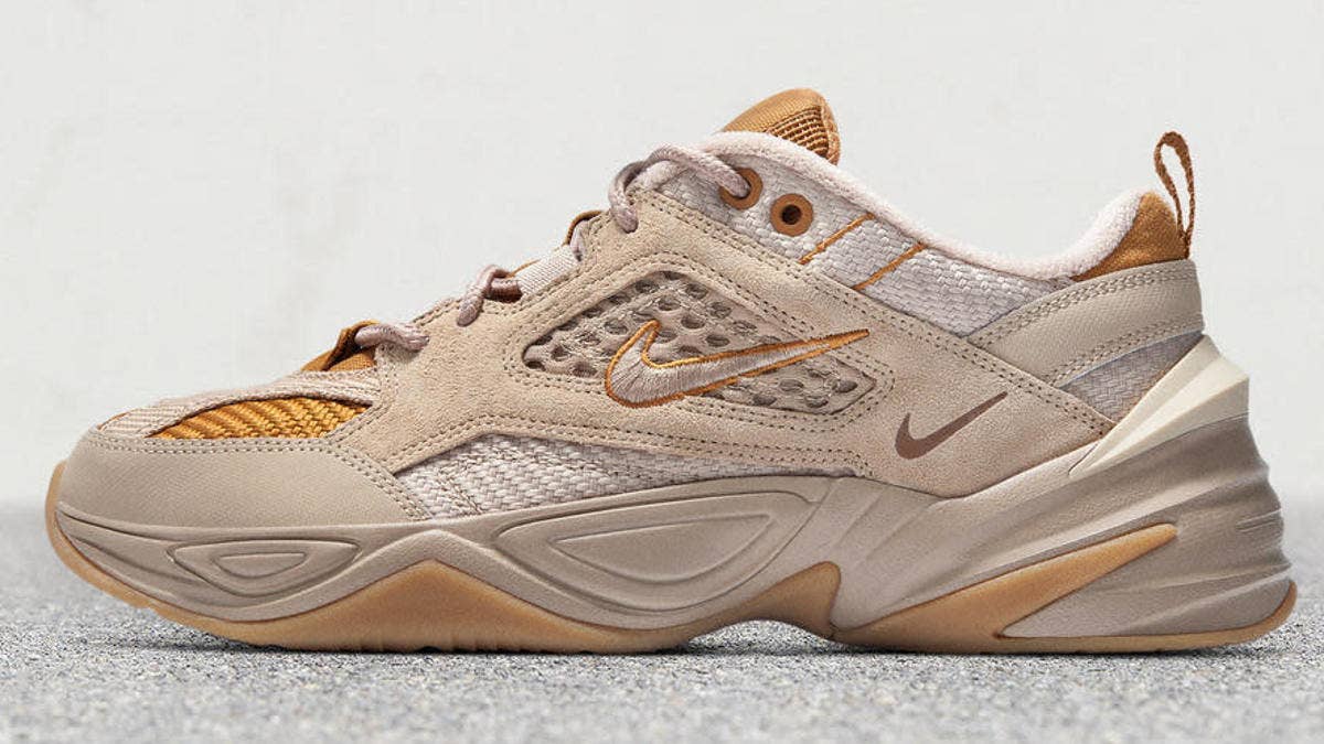 The release date and details for new colorways of the Nike M2K Tekno sneaker featuring updated materials for Fall/Winter 2018.
