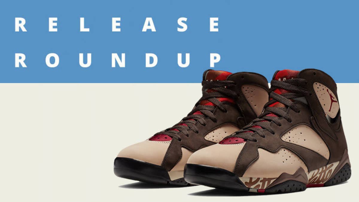 Check out the most important releases for the week of May 15 including the Trophy Room x Air Jordan 5, Patta x Air Jordan 7, Nike Air Fear of God and more.