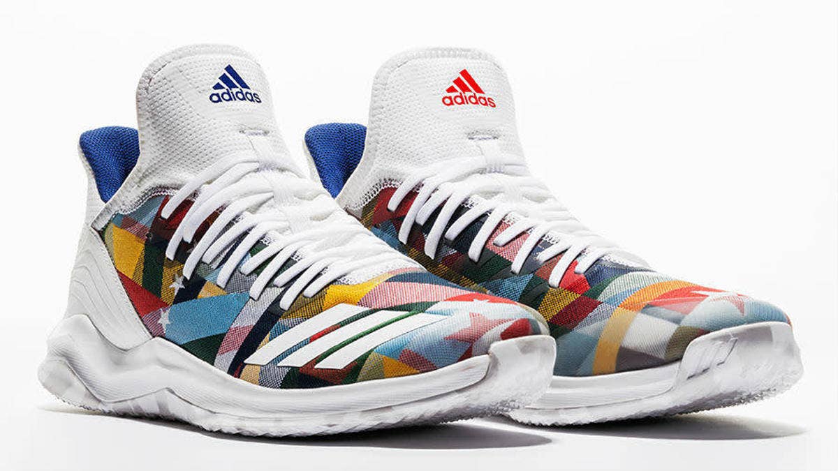 For All-Star Weekend, Adidas Baseball is releasing the Energy Boost Icon Trainer, as well as the Adizero Afterburner and Icon cleats, covered in flags that represent its MLB athletes.