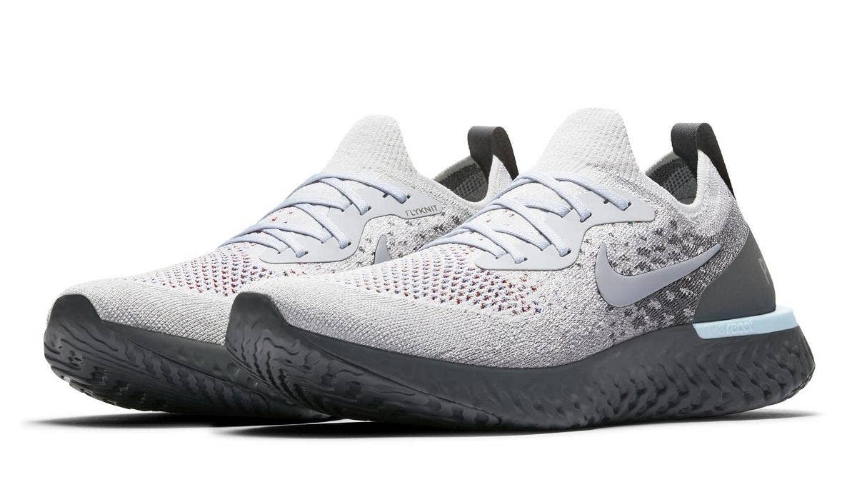 The release date and details for Nike's new Epic React Flyknit 'Light Cream/Dark Grey-Wolf Grey-Wolf Grey' colorway designed for Paris. 