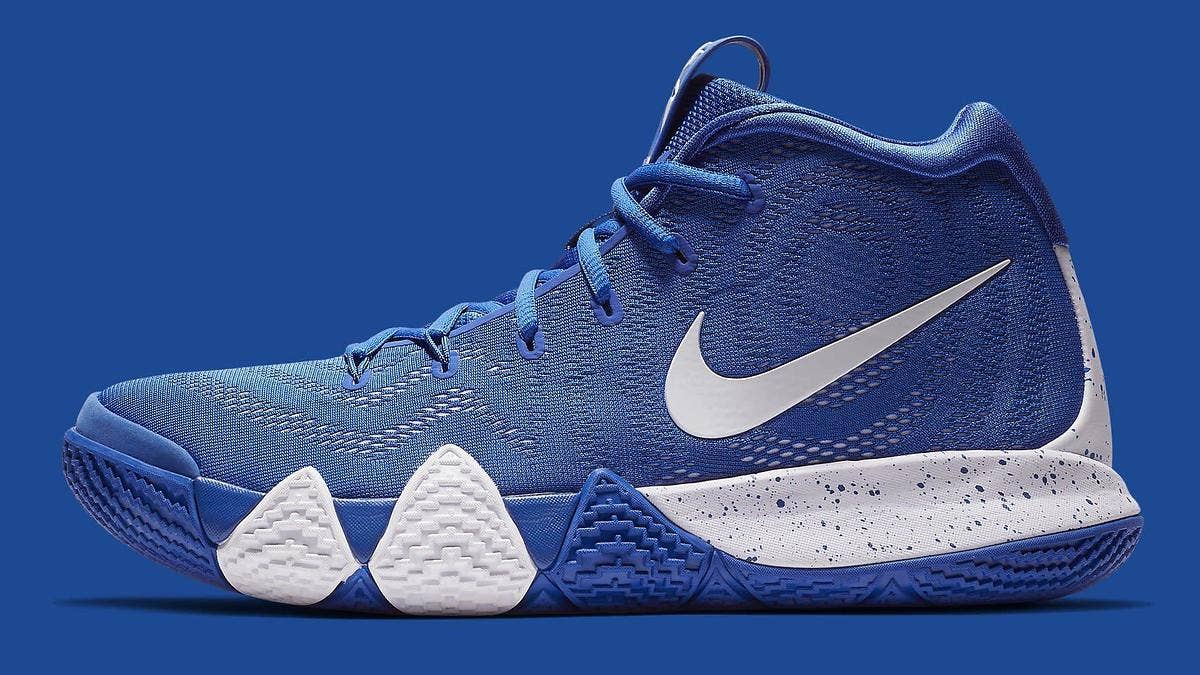 Ahead of the upcoming basketball season, Nike readies a Team Bank collection surrounding the Kyrie 4 with 6 new colorways for $120 each, which is available now. 