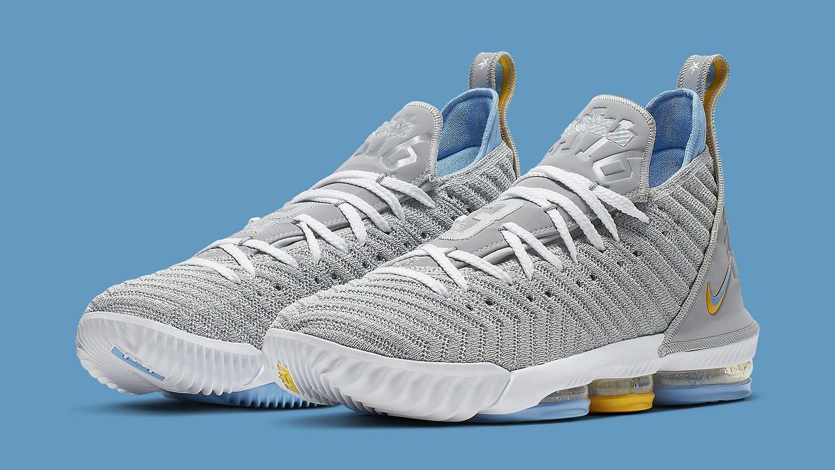 Lebron 16 clearance blue and white