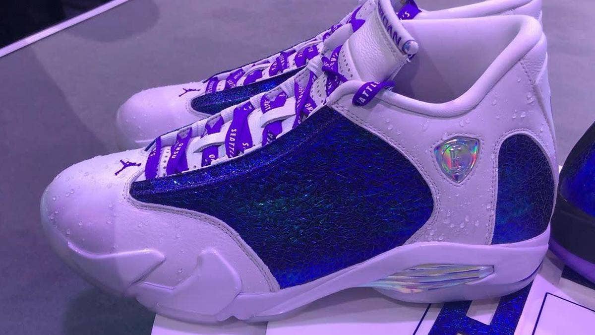 There are only two pairs of this 'Alternate Doernbecher Freestyle' Air Jordan 14 in existence and one pair sold for $35K for charity.