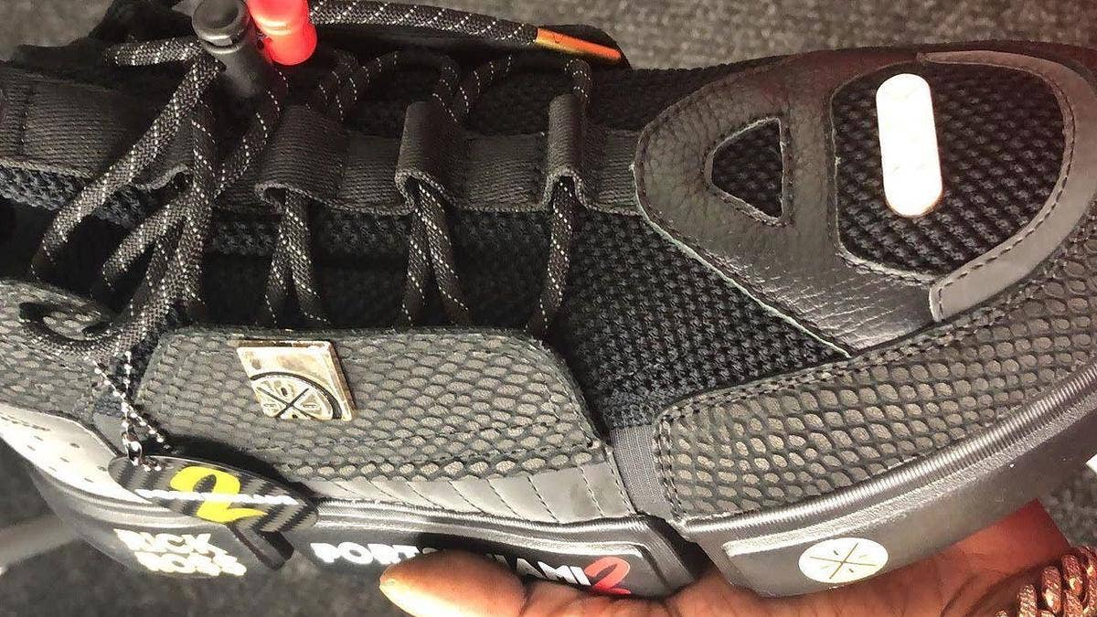 Rick Ross shows off exclusive Way of Wade Essence 2 ACE that is inspired by his recently-released album Port of Miami 2. 