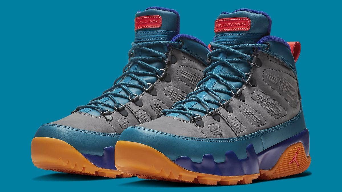 The Air Jordan 9 Boot gets a wild multicolored makeover set to release on Saturday, Oct. 11, 2018 for a retail price of $225. 
