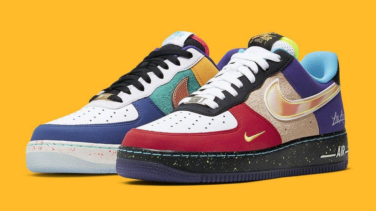 Nike celebrates Los Angeles' sports teams with a special "What The' colorway of the Air Force 1 Low. Click here for a detailed look at the kicks.