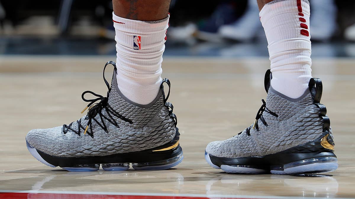 Has Nike made modifications to the pairs of the LeBron 15 being worn by LeBron James in games?