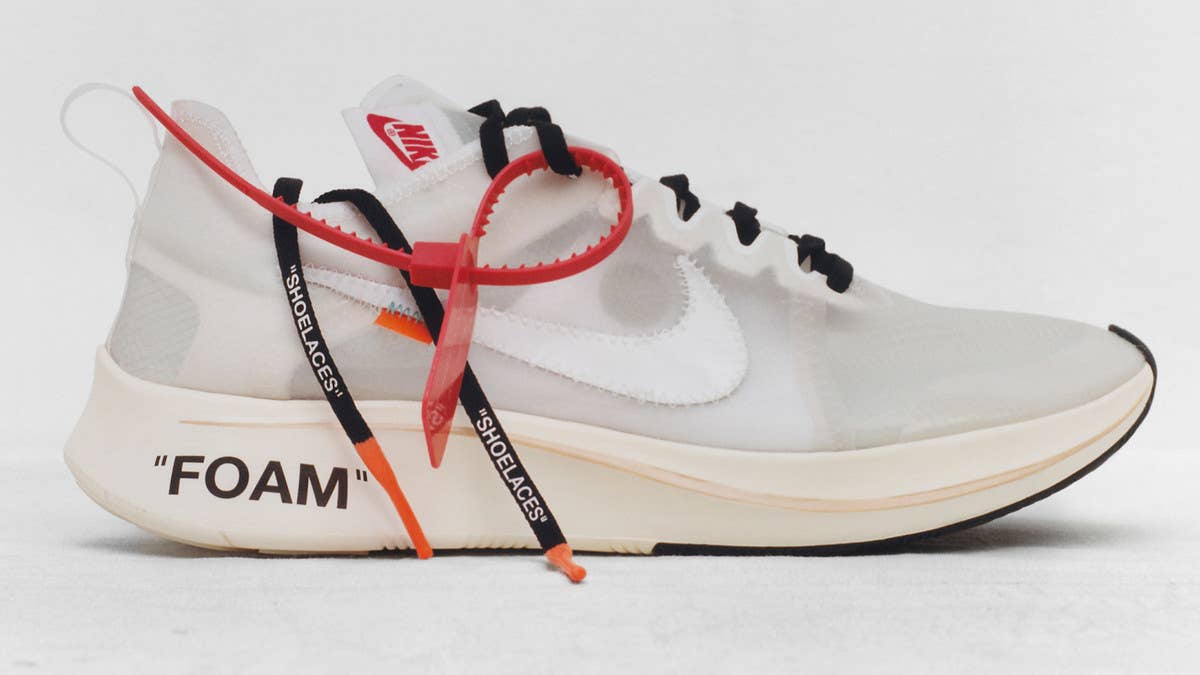 Shopper says he bought a pair of the Off-White Zoom Fly at a Nike outlet.