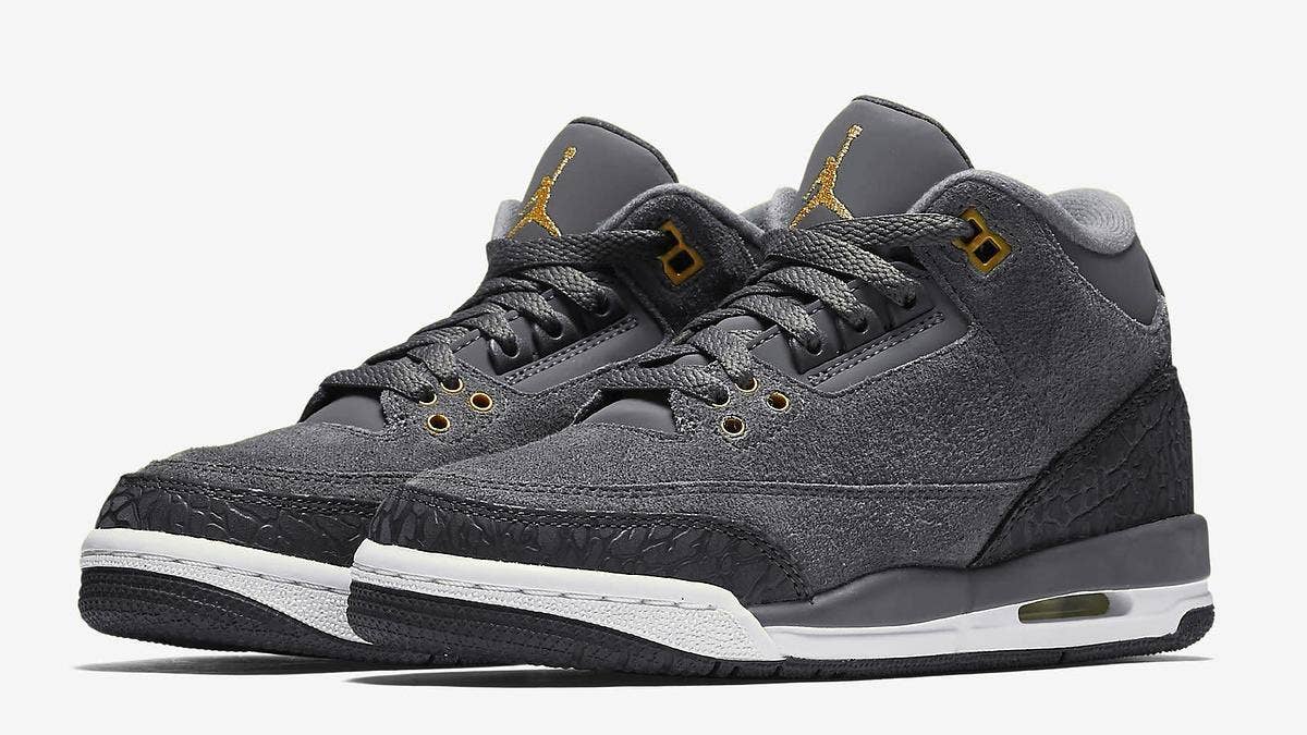 The 'Anthracite' Air Jordan 3 GG releases Saturday, Oct. 7.