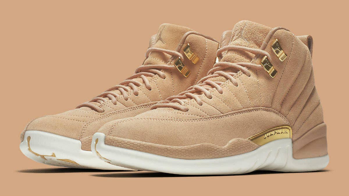 The 'Vachetta Tan' women's Air Jordan 12 will release on March 23, 2018 at a retail price of $190.