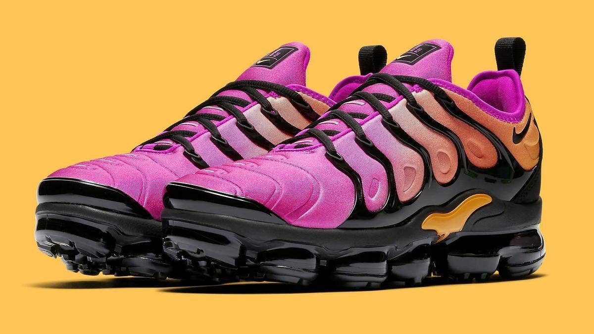 Pink and Orange colors on the next Nike Air VaporMax Plus releasing soon.