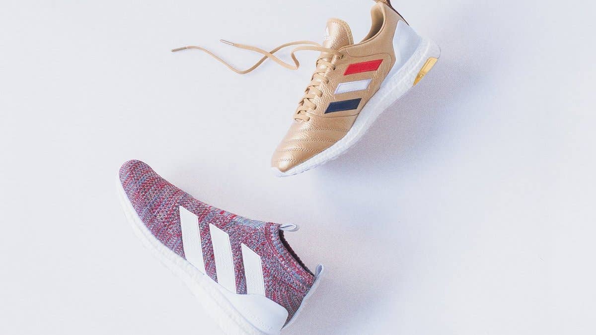 Kith has officially unveiled the third chapter of its ongoing collaboration with Adidas Soccer that will include patriotic colorways of two silhouettes.