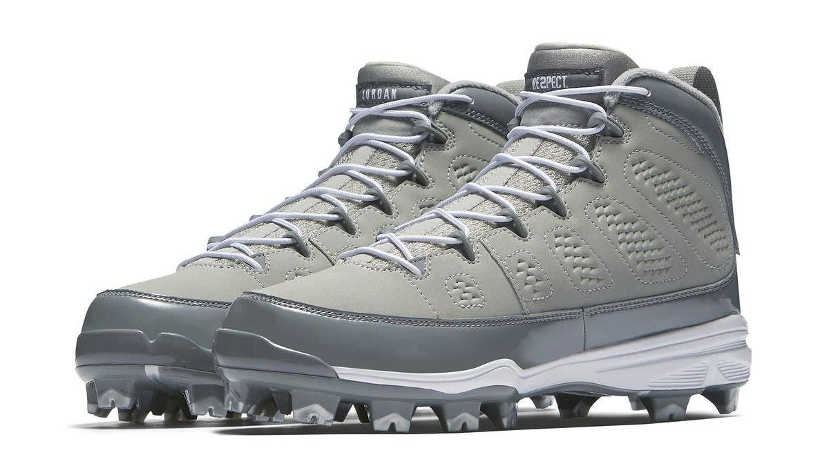 Four colorways of Air Jordan 9 baseball cleats are set to release soon.