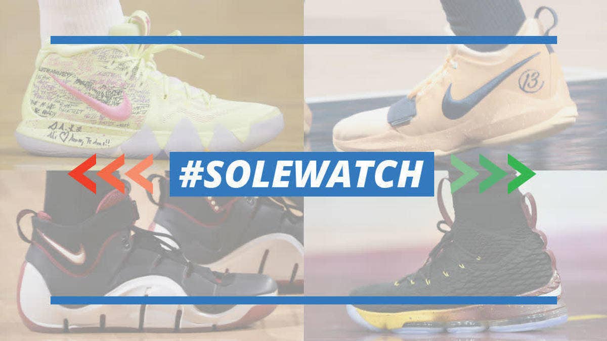 Kyrie Irving, LeBron James and Paul George featured in the latest set of Sole Collector NBA #SoleWatch sneaker power rankings.