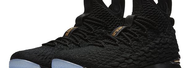 Lebron 15 high black hotsell and gold