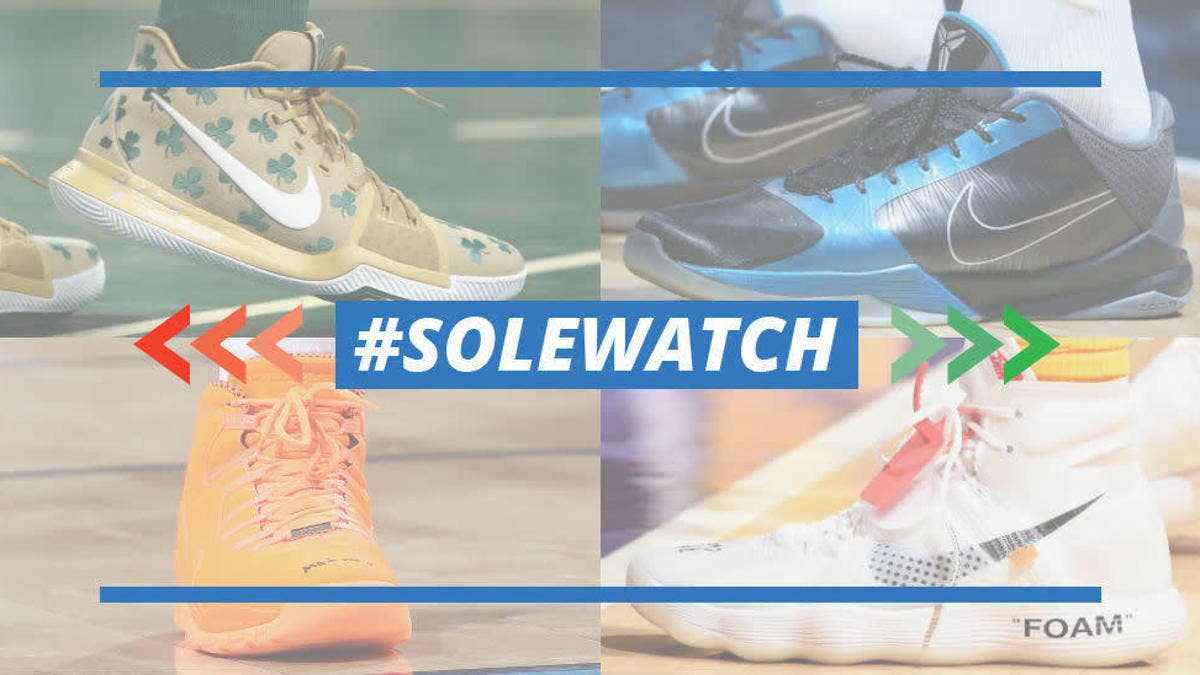 Kyrie Irving, Russell Westbrook, Paul George and more featured in this week's Sole Collector NBA #SoleWatch sneaker power rankings.