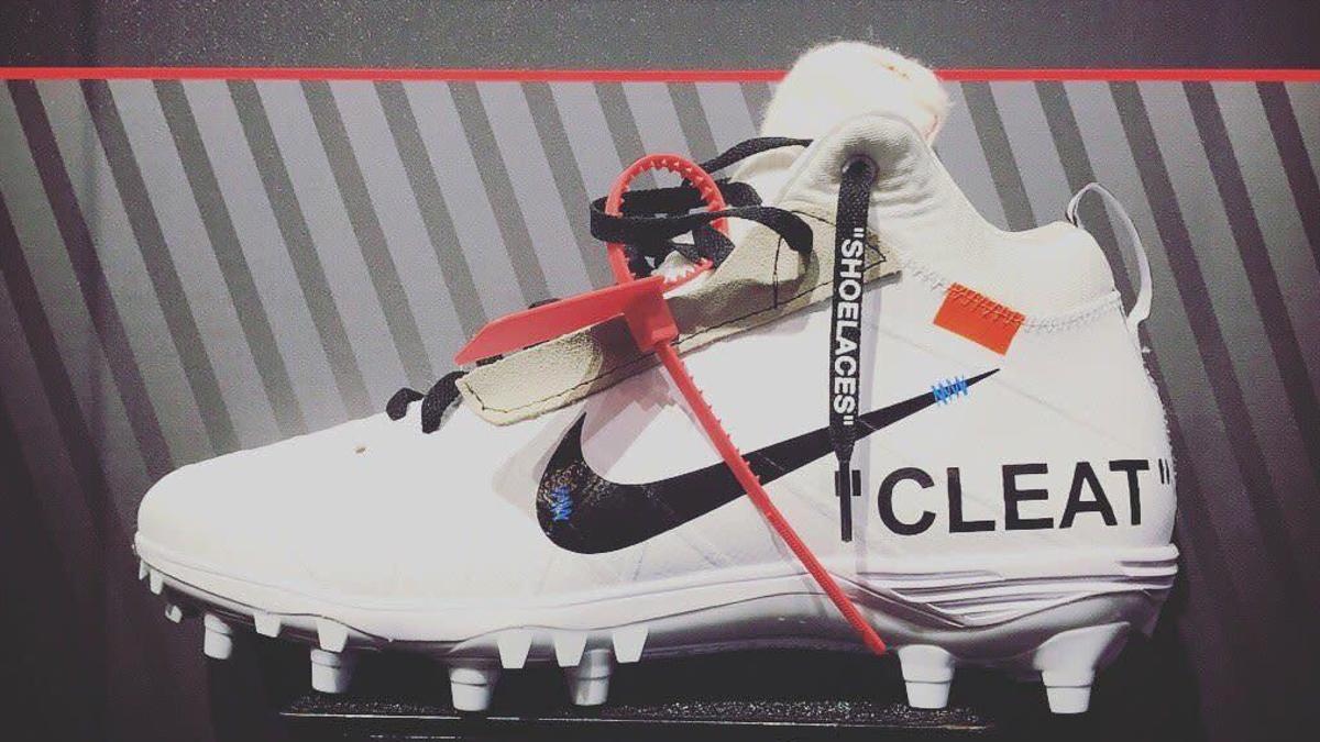 Custom Off-White Af1 cleats made for @christiann.w1 🔥 bro has