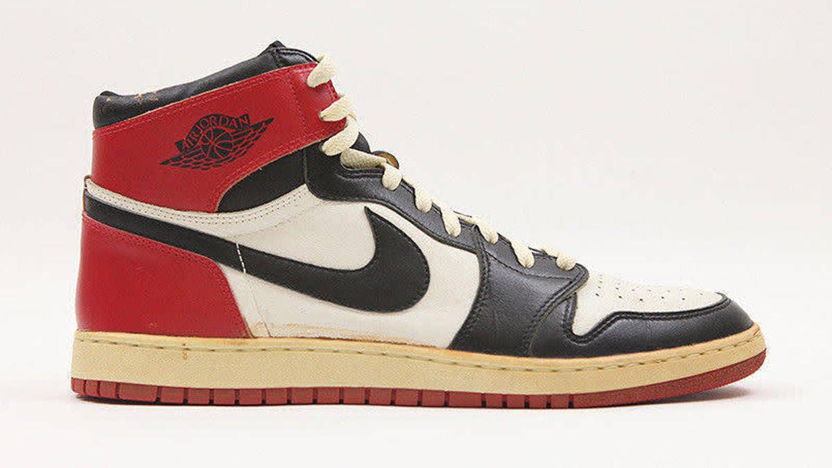 A sample pair of Air Jordan 1s from 1984 is up for auction on eBay. 