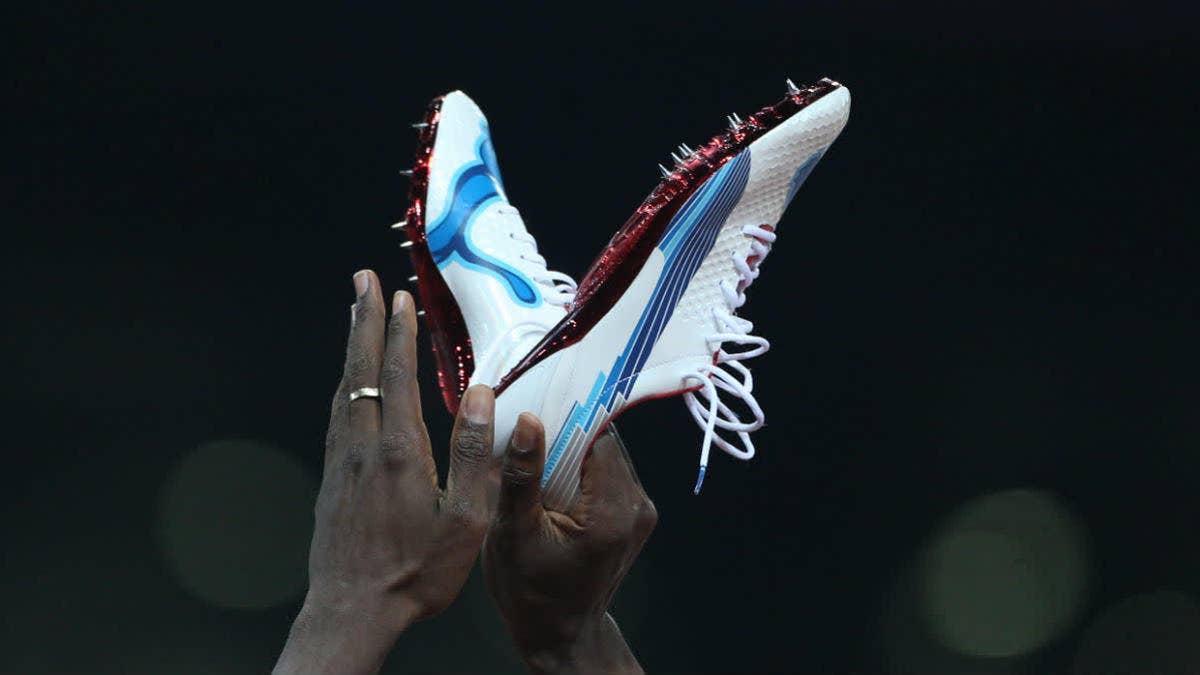 A pair of Puma spikes worn by Olympic Gold medalist Usain Bolt was stolen from a collector in Derbyshire, London from the 2012 London Olympic games. 