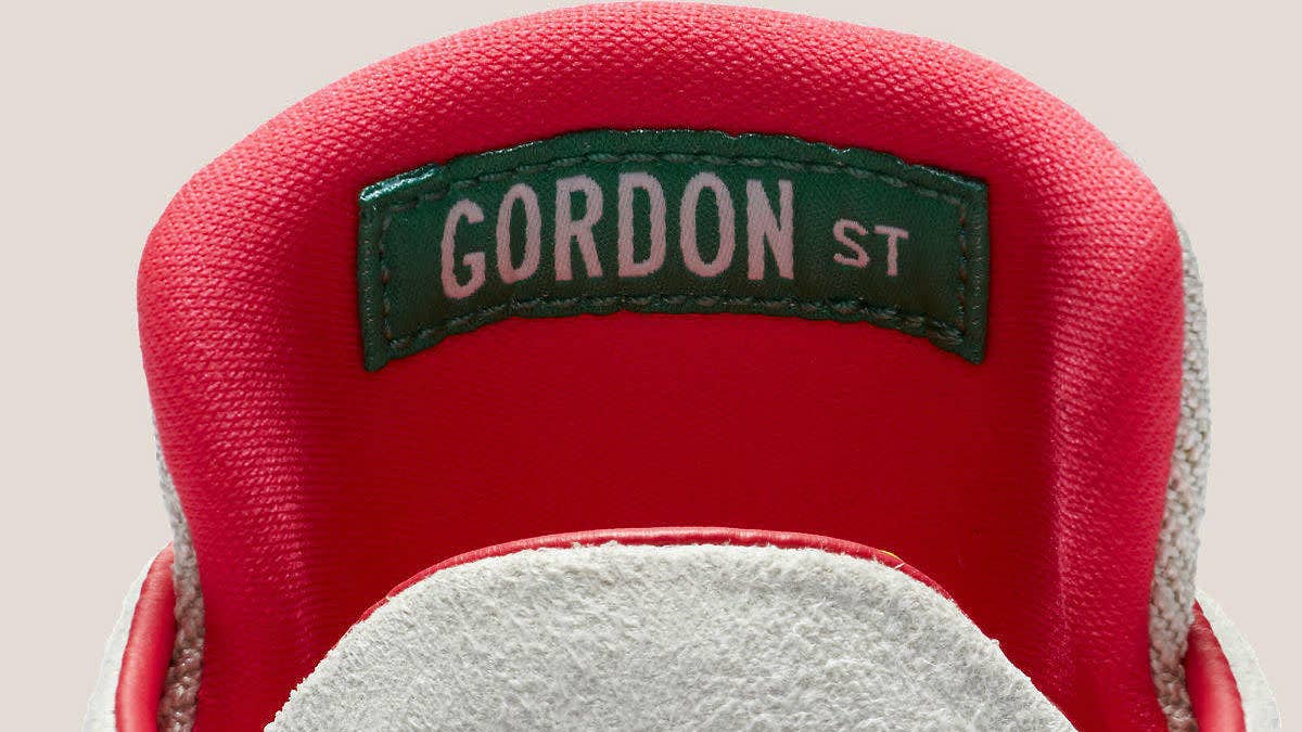 The release date and details for the Air Jordan 32 Low 'Gordon St.' sneakers paying tribute to Michael Jordan's childhood home.