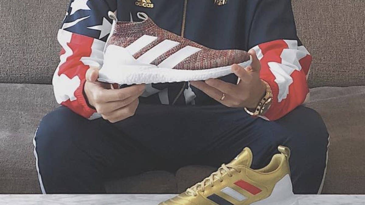 Ronnie Fieg teased an upcoming U.S.A.-themed collaboration with Adidas Soccer.