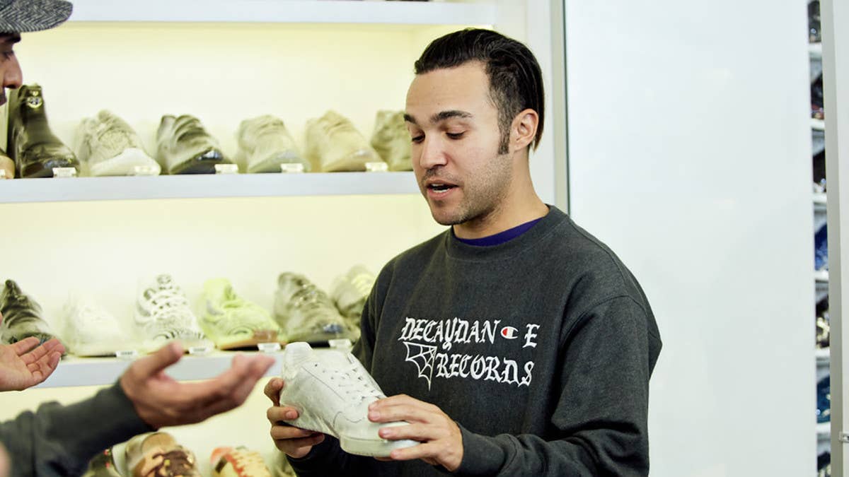 The latest episode of 'Sneaker Shopping' featuring Pete Wentz.