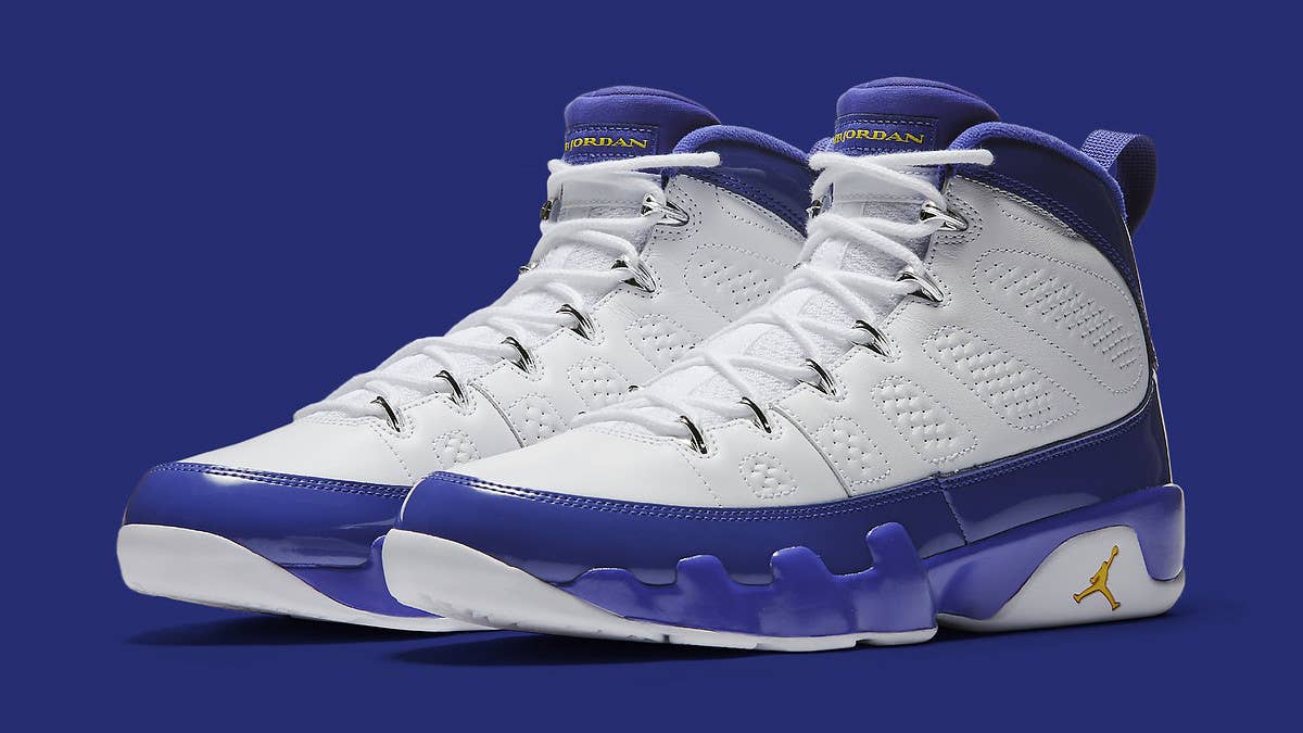 Kobe Bryant's Lakers-colored Air Jordan 9 player exclusive is releasing at last on Nov. 19.