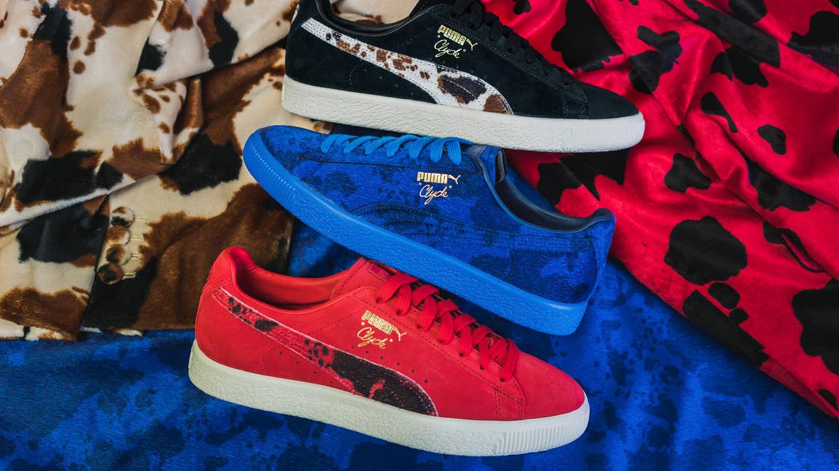The Packer Shoes x Puma Clyde 'Cow Suit' pack releases on March 31.