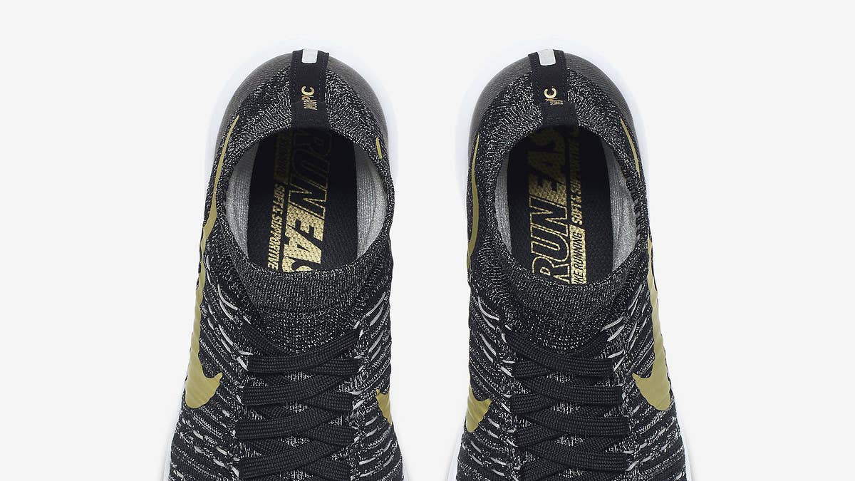 Nike LunarEpic Flyknits prepare for Black History Month with a black and gold colorway.