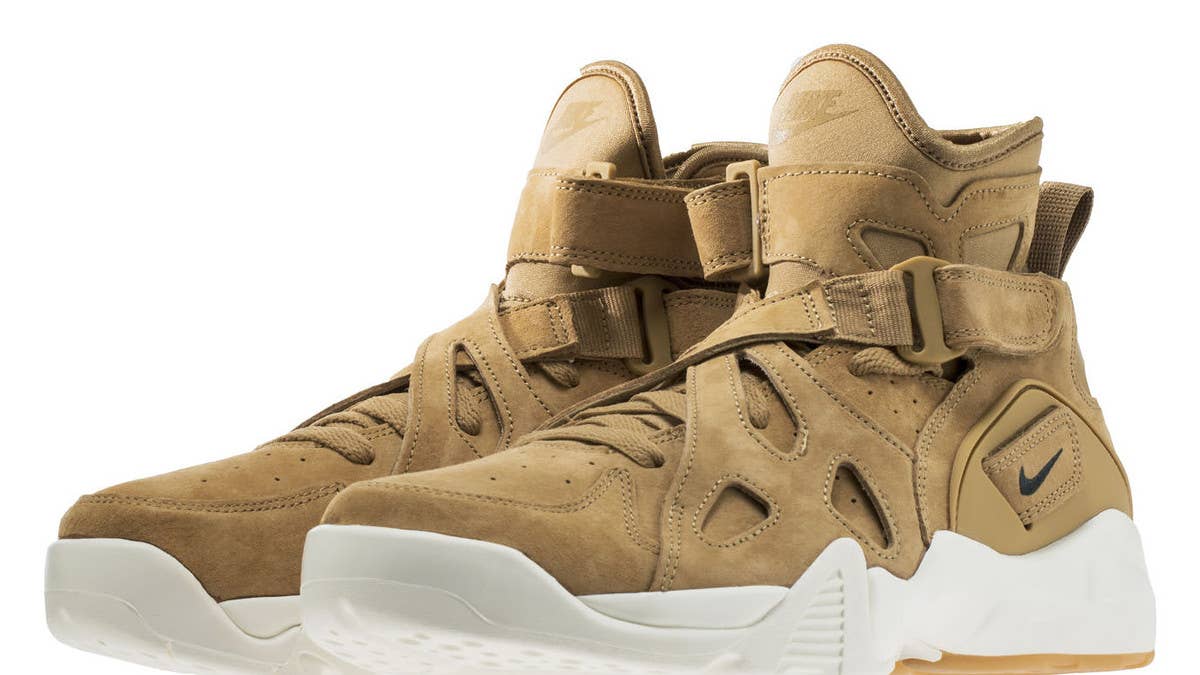 This time around the retro Nike Air Unlimited dons the tonal wheat look.