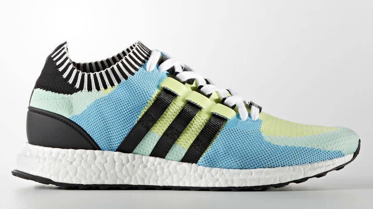 Bright colors featured on the Adidas EQT Support Ultra Primeknit Boost.