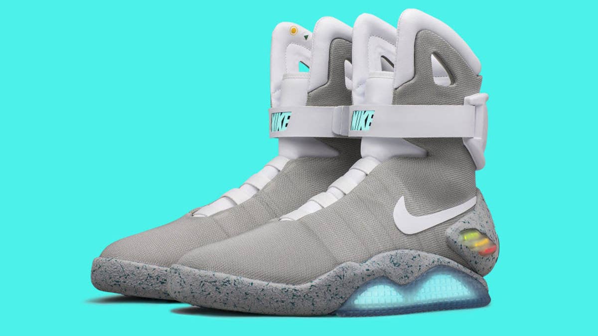How much did this pair of Air Mags get sold for through Heritage Auctions to set the new world record?