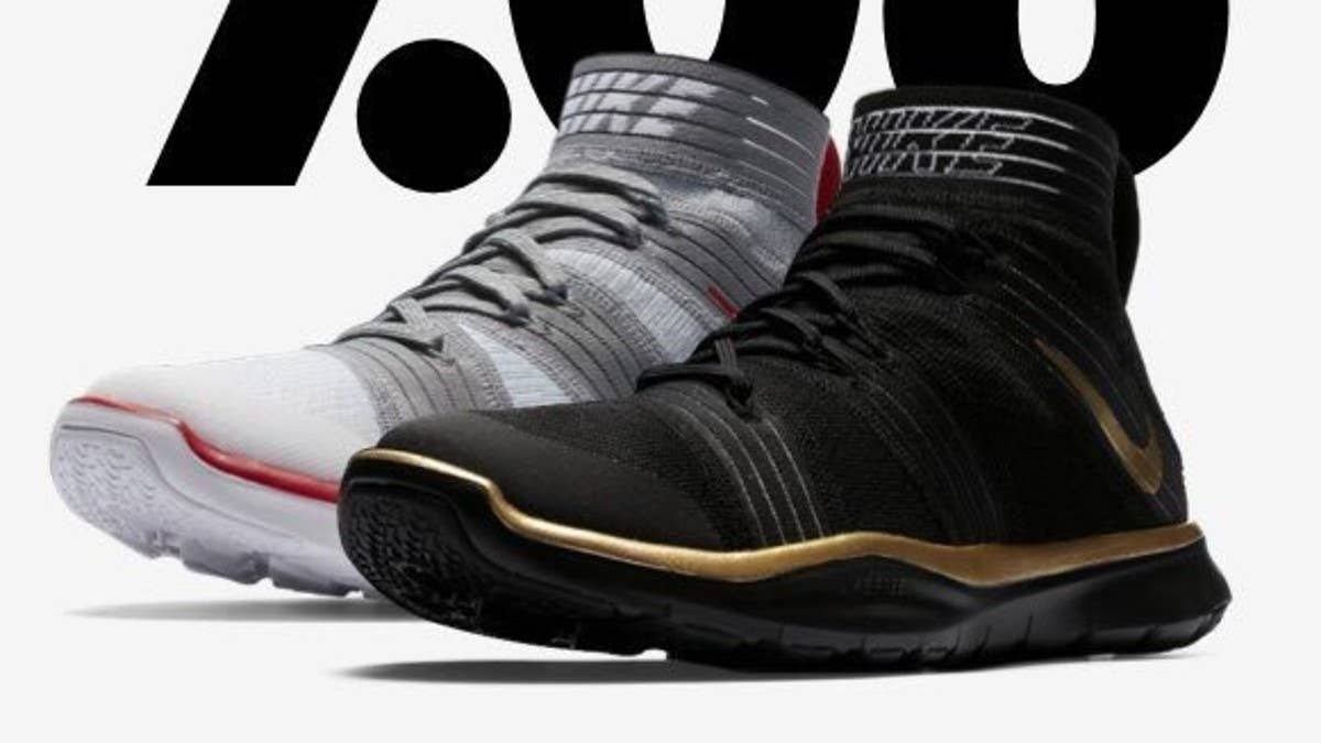 Two colorways of Kevin Hart's latest Nike shoe, the Free Train Virtue 'Hustle Hart,' release on July 6.