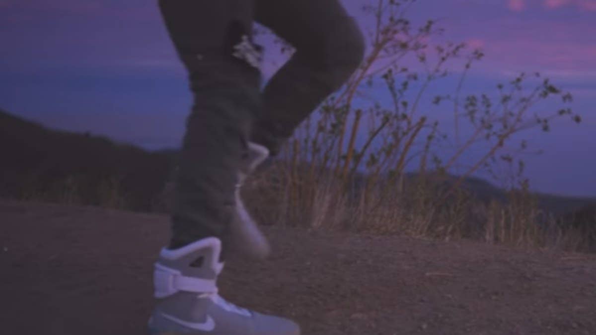 Jaden Smith wears the Nike Air Mag in his latest video entitled "Fallen."