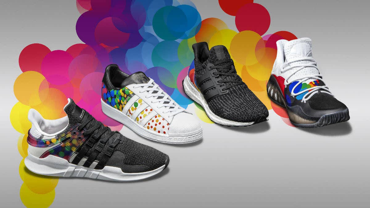 Adidas unveils its full LGBT Pride sneaker collection releasing June 2, 2017.