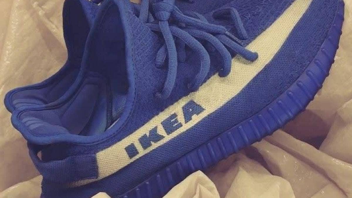 Mache made the IKEA-inspired Yeezys Boosts a reality.