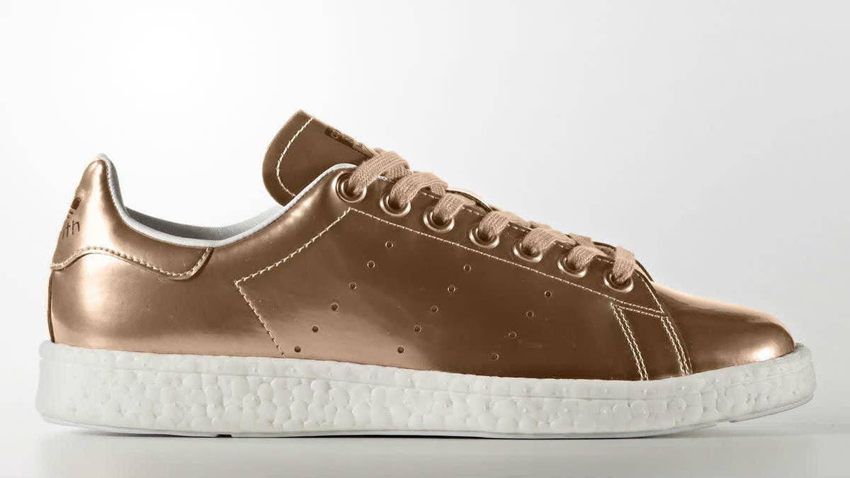 Metallic versions of the iconic Adidas Stan Smith will feature Boost cushioning.