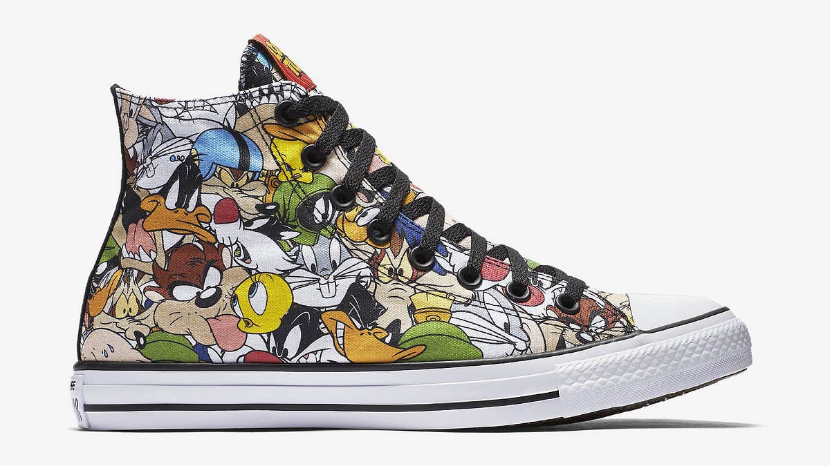 Converse Looney Tunes sneakers feature Bugs Bunny, Tweety, and more.