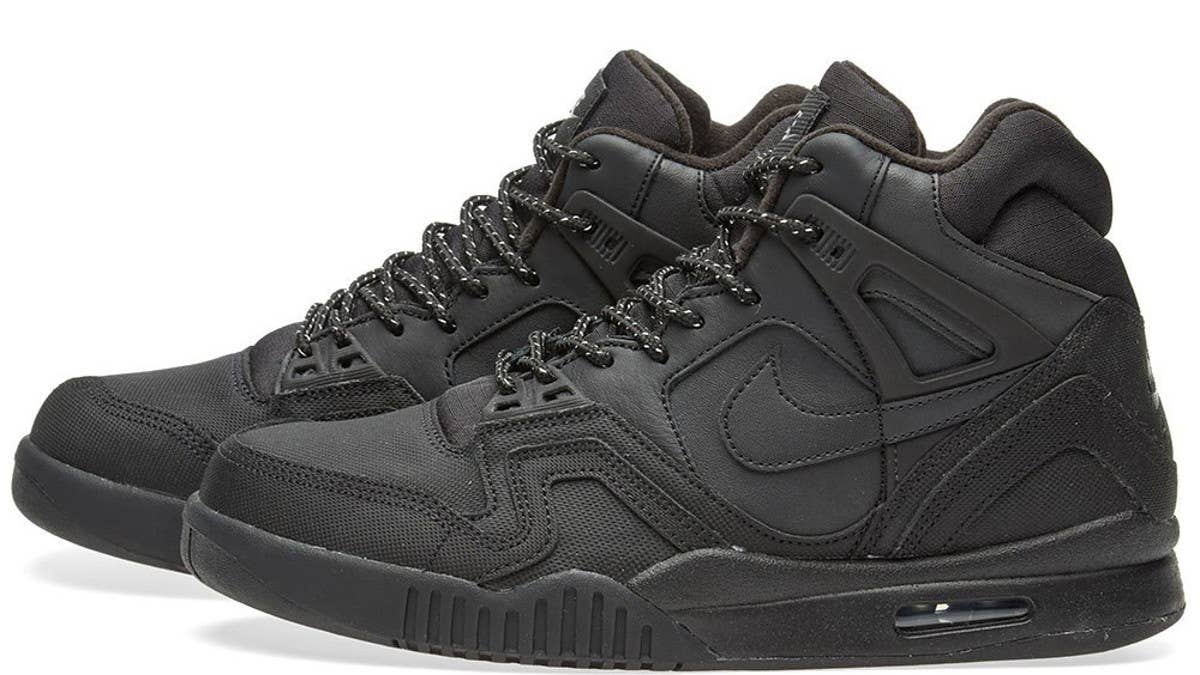 This black on black winterized Nike Air Tech Challenge 2 is available now.