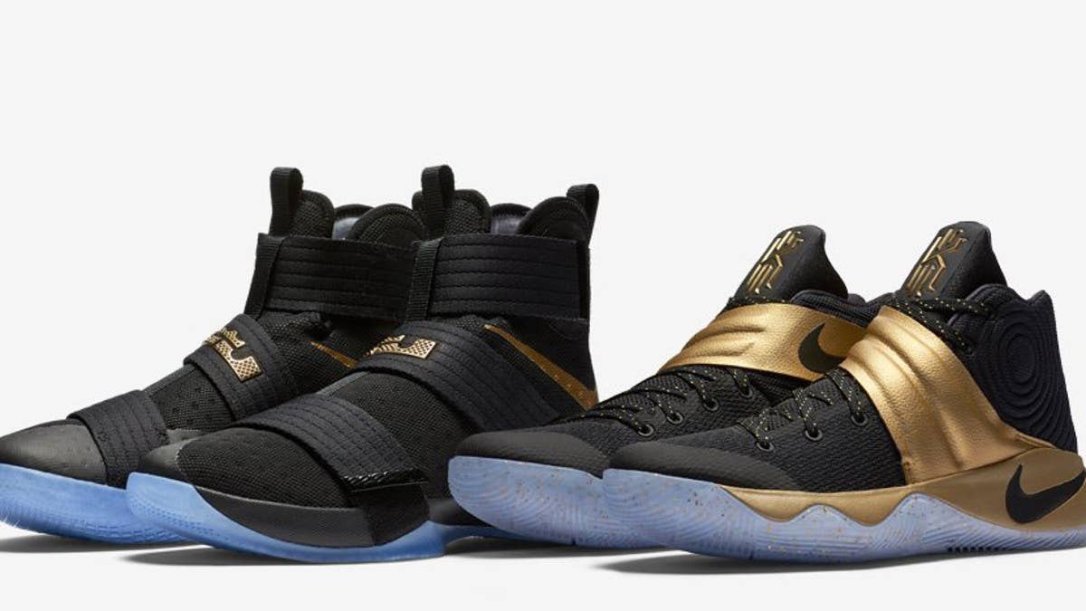 How is Nike celebrating the Cavs' championship? With a crazy pack of "Four Wins" sneakers for LeBron James and Kyrie Irving.