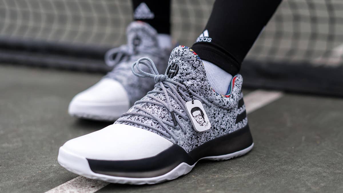 Black History month Adidas sneakers for James Harden, Dame Lillard, and Derrick Rose reference Arthur Ashe.