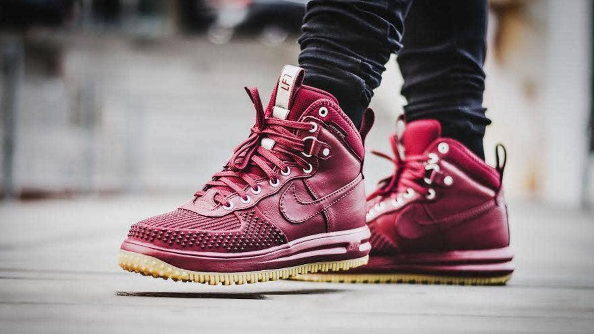 Nike's Lunar Force 1 Duckboot arrives in Team Red just in time for fall.