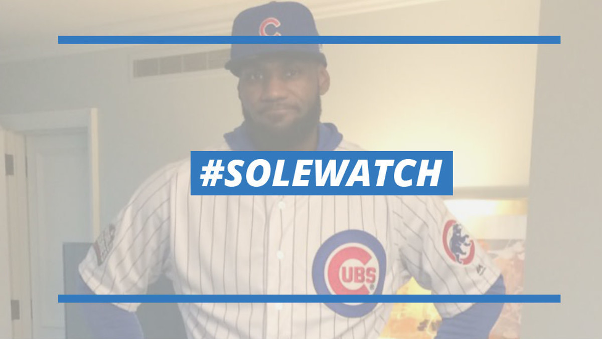 SoleWatch: LeBron James Honors Bet in Full Cubs Uniform and Nikes