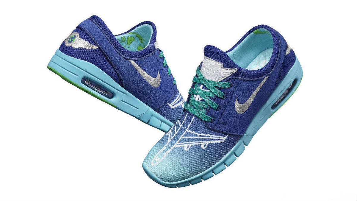 Corwin Carr's dreams of being a pilot illustrated on his Doernbecher Nike Stefan Janoski Max.