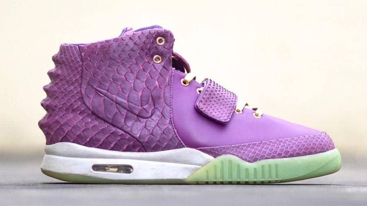 The Remade reconstructed the Nike Air Yeezy 2 in exotic purple skins.