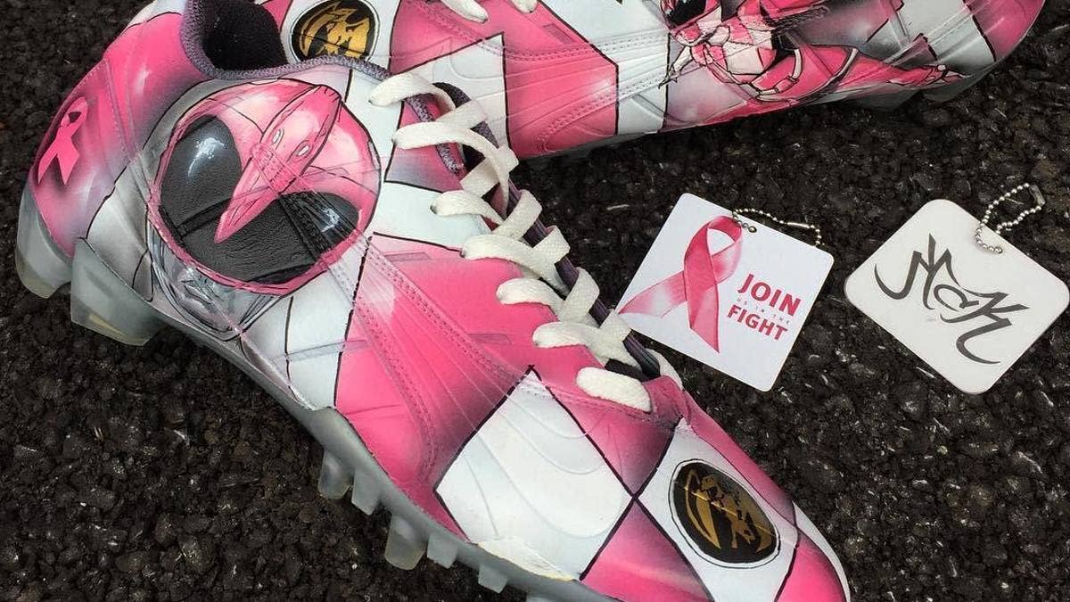 Mohamed Sanu will join the battle against breast cancer in pink Power Ranger cleats.