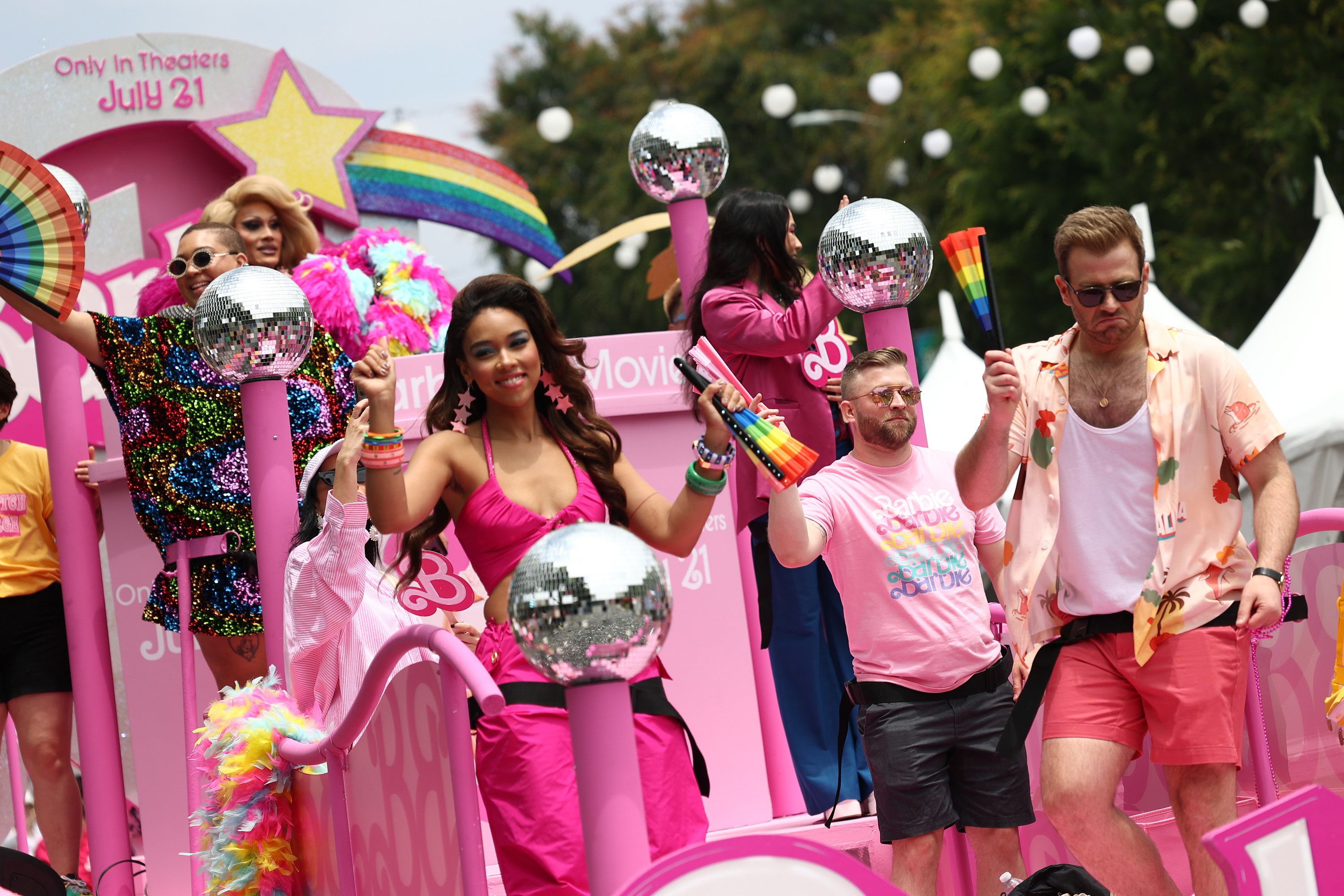 The Barbie float at the Pride parade